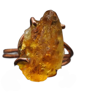 Copper Citrine Ring ♡ : Healing Ring + Copper + Adjustable + Enhances Creativity + Abundance + Boosts Positivity