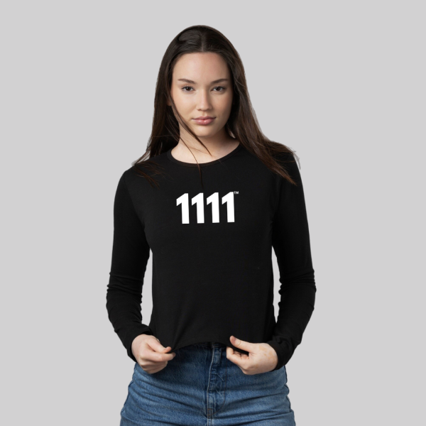 PowerGlow™ 1111 Long Sleeve Tee ♡ Unisex Angel Number 1111 Tee for Divine Creation + Opportunities + Road Opener - Image 2