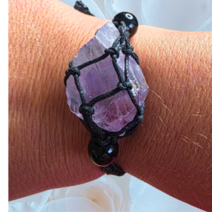 Mystery Crystal Macrame Bracelet ♡ | Surprise Healing Crystal Jewelry + Lucky Dip + Spiritual Gift + Intention Jewelry + Raw + Manifestation Bracelet