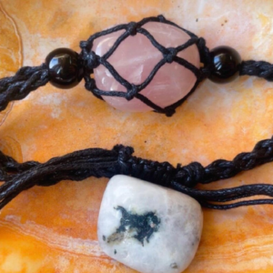 Mystery Crystal Macrame Bracelet ♡ | Surprise Healing Crystal Jewelry + Lucky Dip + Spiritual Gift + Intention Jewelry + Raw + Manifestation Bracelet