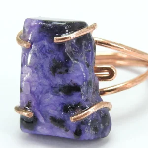 Copper Charoite Ring ♡ : Healing Ring + Copper + Adjustable + Personal Empowerment + Inner Peace + Encourages Self-Love