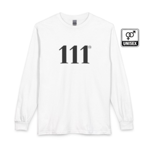 111 PowerGlow™ Long Sleeve Tee ♡ | Unisex Angel Number Tee + Long Sleeve + Minimalist + Angel Number 111 + 111 + High Vibrational