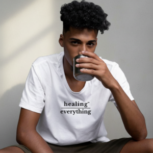 Healing over Everything™ Men's Short Sleeve Tee ♡ | Men's Tee + Minimalist + Short Sleeve Tee + Men's Healing over Everything™ Tee
