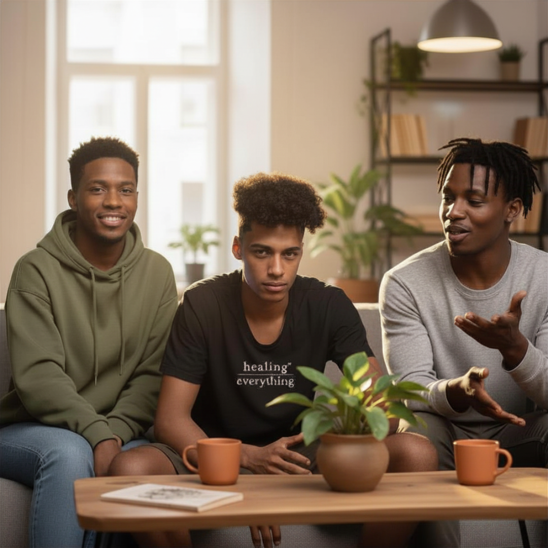 Healing over Everything™ Men's Short Sleeve Tee ♡ | Men's Tee + Minimalist + Short Sleeve Tee + Men's Healing over Everything™ Tee - Image 4