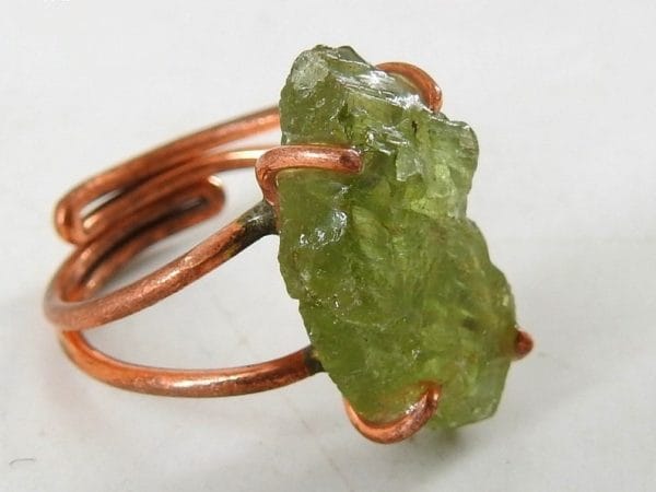 Copper Green Kyanite Ring ♡ : Healing Ring + Copper + Adjustable + Love + Growth + Clears Emotional Blockages - Image 5