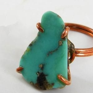 Copper Arizona Turquoise Ring ♡ : Healing Ring + Copper + Adjustable + Protection + Anxiety Reliever + Encourages Emotional Balance