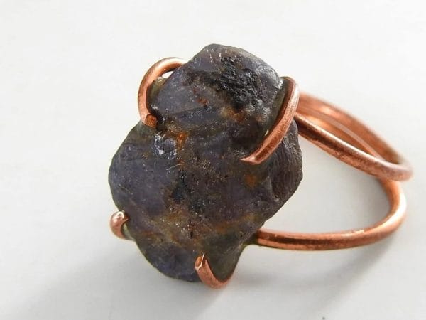 Copper Blue Sapphire Ring ♡ : Healing Ring + Copper + Adjustable + Wisdom + Stress Reliever + Promotes Calmness