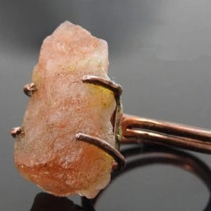 Adjustable Handcrafted Copper Sunstone Ring ♡ | Healing Ring + Copper + Joy + Vitality + Positivity + Good Fortune