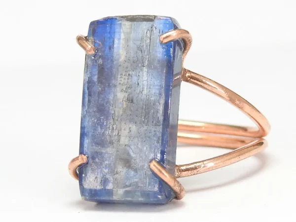 Copper Blue Kyanite Ring ♡ : Healing Ring + Copper + Adjustable + Calming + Stress Reliever + Emotional Healing