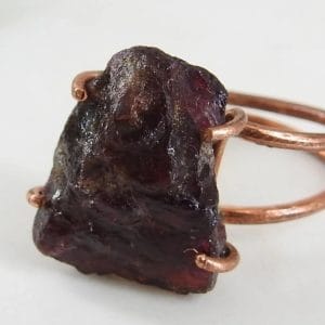 Copper Rhodolite Garnet Ring ♡ : Healing Ring + Copper + Adjustable + Balance + Passion + Inspires Self-Confidence