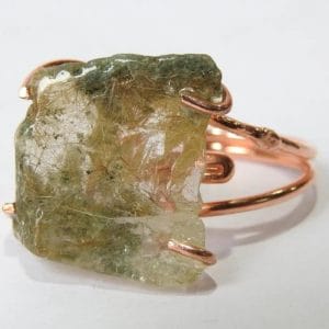 Copper Rutilated Quartz Ring ♡ : Healing Ring + Copper + Adjustable + Growth + Clarity + Accelerates Manifestation