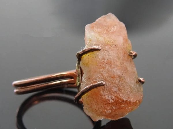 Copper Sunstone Ring ♡ : Healing Ring + Copper + Adjustable + Joy + Vitality + Boosts Confidence - Image 4