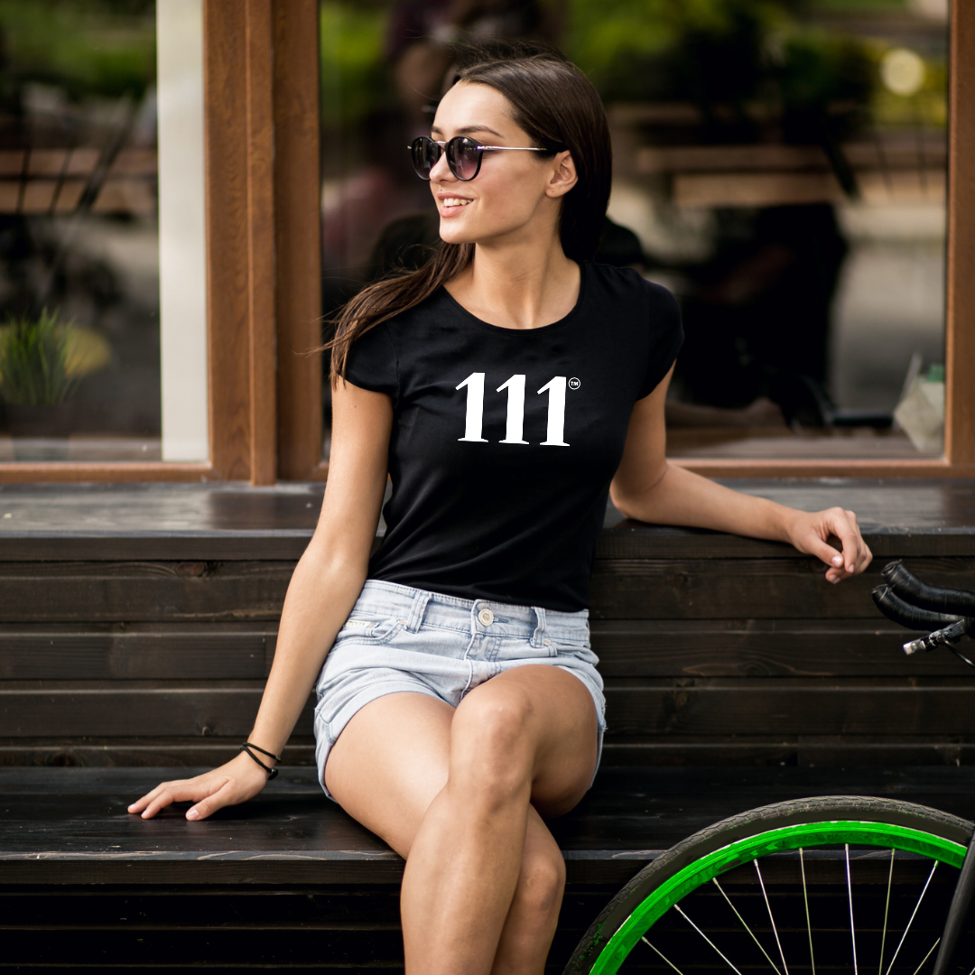 111 GlowUp™ Angel Number Tee ♡ | Flirty-Fit Women’s Tee + 111 Womens Tee + 111 + High Vibrational - Image 2