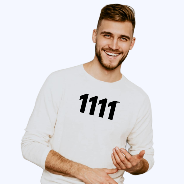 PowerGlow™ 1111 Long Sleeve Tee ♡ Unisex Angel Number 1111 Tee for Divine Creation + Opportunities + Road Opener - Image 5