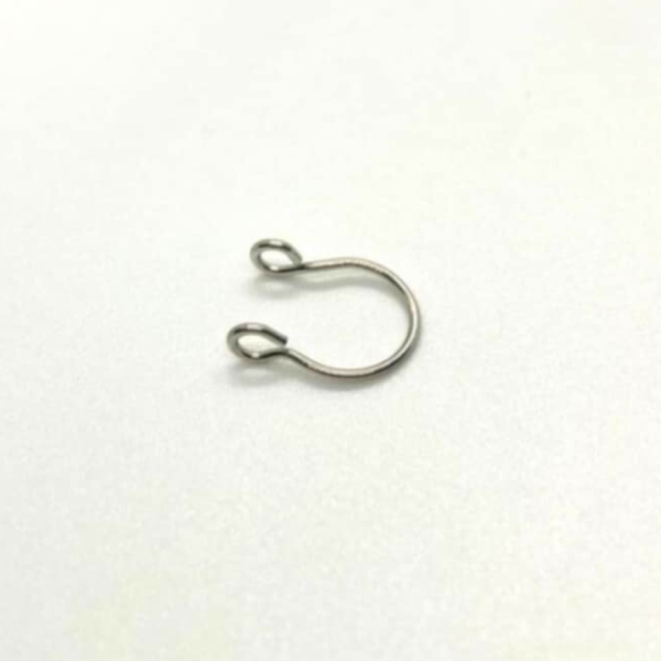 Silver Double-Ended Cuff – Piercing-Free Nose Ring  ♡ : Faux Nose Ring + Adjustable + Stainless Steel + Nickel-Free + Boho Vibes - Image 2