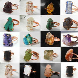 Pick Your Adjustable Handcrafted Copper Crystal Ring ♡ | Healing Ring + Copper + Intentional Jewelry +  Manifestation