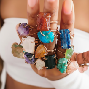 Pick Your Adjustable Handcrafted 99.9% Pure Copper Crystal Ring ♡ | Healing Ring + Copper + Intentional Jewelry +  Manifestation