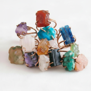 Pick Your Adjustable Handcrafted 99.9% Pure Copper Crystal Ring ♡ | Healing Ring + Copper + Intentional Jewelry + Manifestation