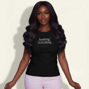 Healing over Everything™ Women's Short Sleeve Tee ♡ | Curvy Fit + Minimalist + Short Sleeve Tee + Women’s Healing over Everything™ Tee