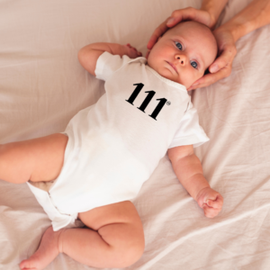 111 TinyLight™ Baby Angel Number Onesie Tee ♡ | Minimalist Baby Onesie + 111 Baby Tee + 111 + High Vibrational