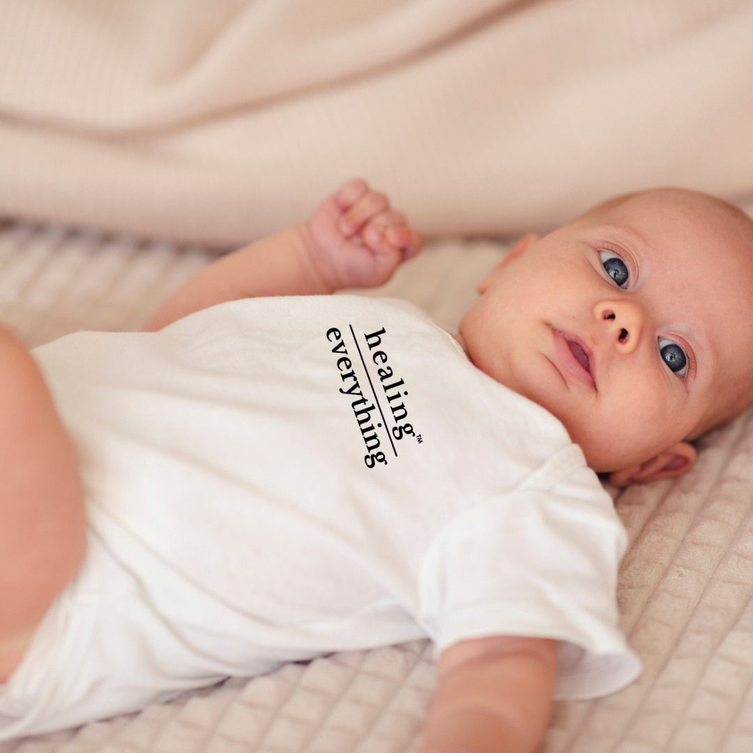 Healing over Everything™ Baby OnesieTee ♡ | Baby Short Sleeve Tee + Minimalist + Baby Healing over Everything™ Onesie