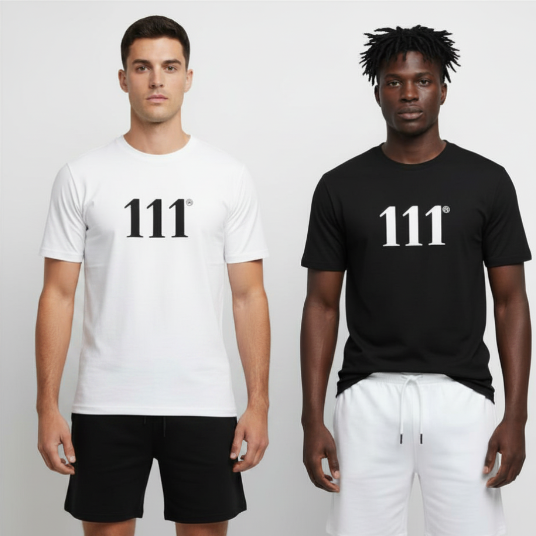 111 LightForce™ Angel Number Tee ♡ | Minimalist Men's Tee + 111 Men's Tee + 111 + High Vibrational - Image 3