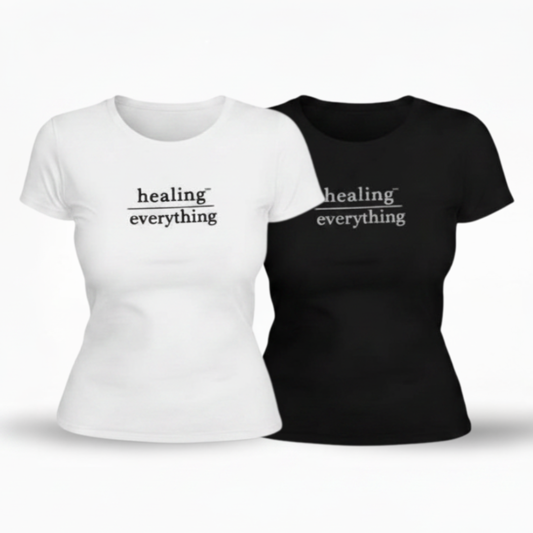 Healing over Everything™ Women's Short Sleeve Tee ♡ | Curvy Fit + Minimalist + Short Sleeve Tee + Women’s Healing over Everything™ Tee