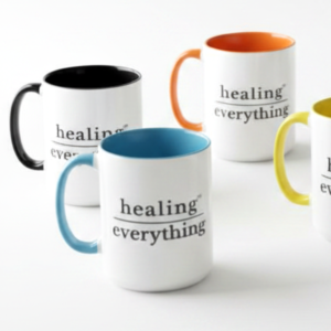 Healing over Everything™ Ceramic Mug ♡ | Coffee Mug + Tea Mug + Minimalist + Lead & BPA Free + C-Shaped Handle + Healing over Everything