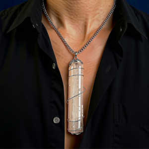 Beautifully Dramatic Raw Selenite Necklace ♡ | EMF Protection + Beauty + Emotional Balance + Protection + Selenite + Raw + Cleansing Necklace