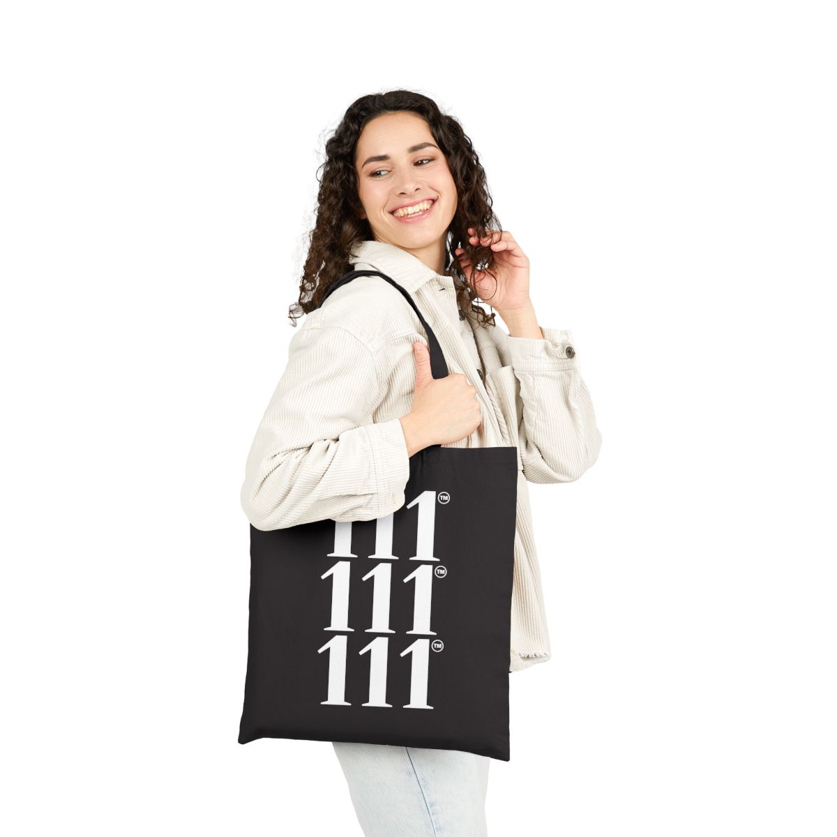 Triple 111 AngelTote™ Tote Bag ♡ | Unisex Angel Number Tote + Triple 111 Tote Bag + 111 + High Vibrational - Image 3