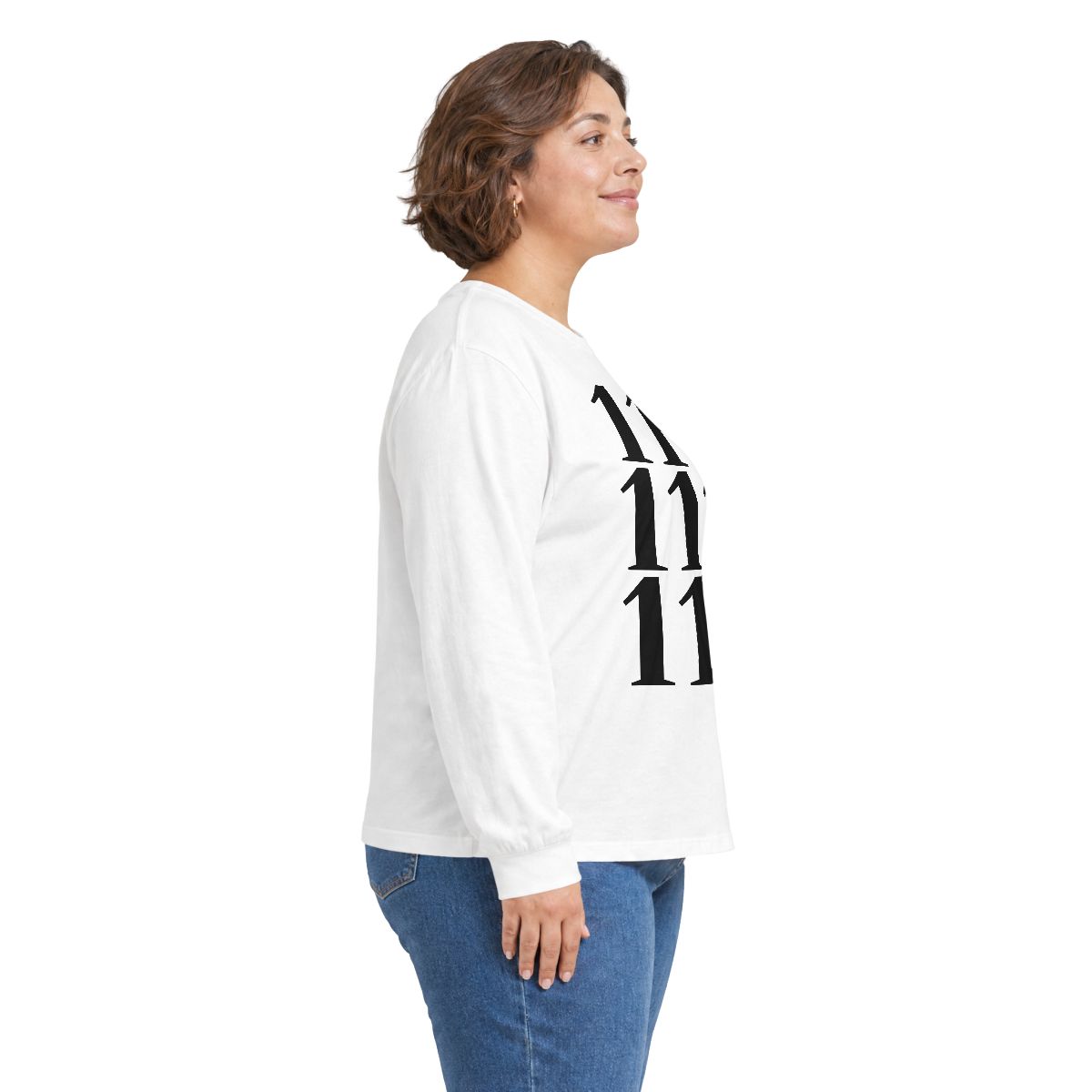 Triple 111 PowerGlow™ Long Sleeve Tee ♡ | Unisex Angel Number Tee + Long Sleeve + Minimalist + Angel Number 111 + 111 + High Vibrational - Image 5