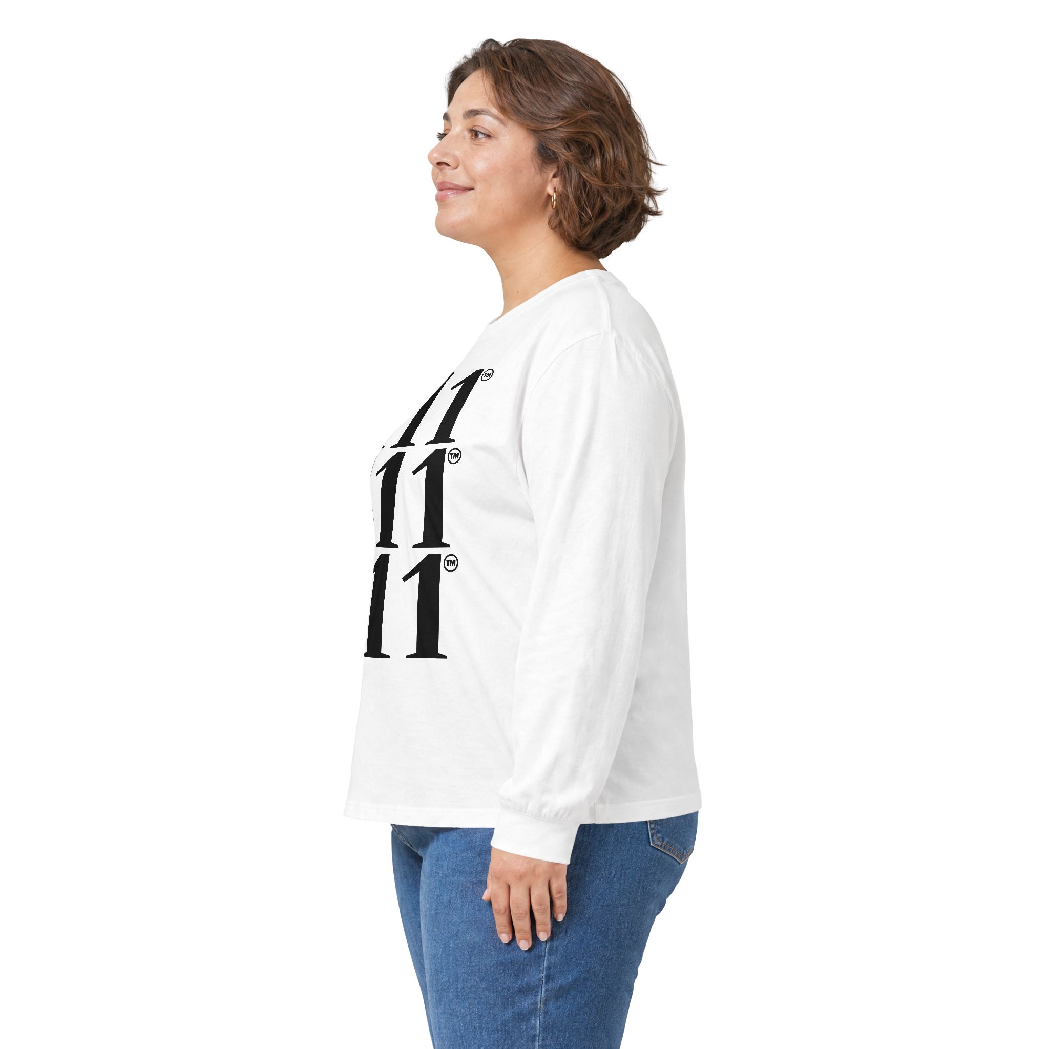 Triple 111 PowerGlow™ Long Sleeve Tee ♡ | Unisex Angel Number Tee + Long Sleeve + Minimalist + Angel Number 111 + 111 + High Vibrational - Image 6